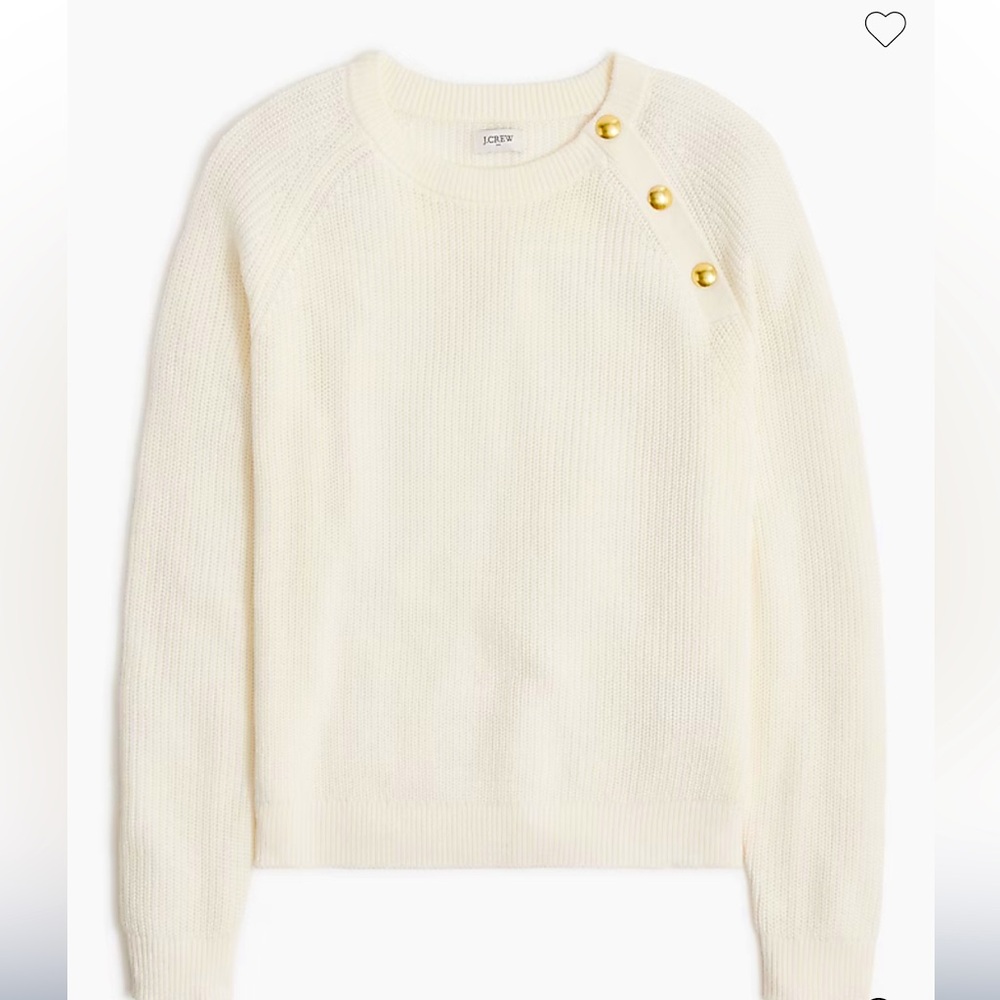 J.Crew Women’s Button Raglan Crewneck Sweater